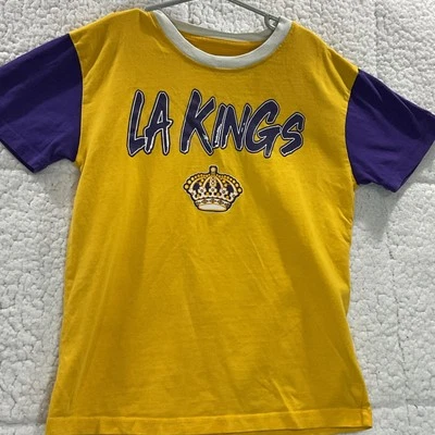 Молодежная маленькая футболка LA Kings размер Small. Фиолетовый и желтый НХЛ - Изображение 1 из 4