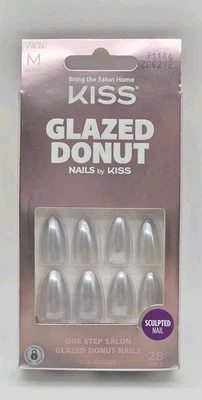 Kit de donut esmaltado Kiss Press On Nails incluye pegamento y lima #91106 mediano Foto 1 de 2