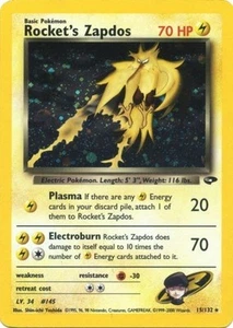Rocket&apos;s Zapdos (15/132) [Gym Challenge Unlimited] Lightly Played Holof - Bild 1 von 1