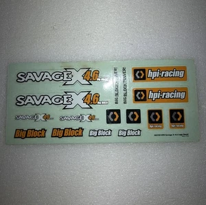 Rc Vintage Truck HPI Nitro Savage 4.6 Decal Sheet Rare HTF - Picture 1 of 6