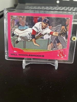 2013 Topps Pink # 01/50 Will Middlebrooks #64 Red Sox Foto 1 de 3