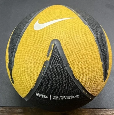 NIKE BALÓN MEDICINAL ENTRENAMIENTO DE FUERZA NEGRO Y AMARILLO 6 LB 2,72 KG Foto 1 de 3