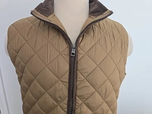 PETER MILLAR CROWN ESSEX KHA FULL Zip Sleeveless Vest/Jacket Size L - Picture 1 of 16