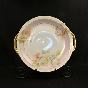 Royal Rudolstadt Plato de Pastel Rosas Col Banda Rosa con Beyer Bock Dorado 1905-1931 - Imagen 1 de 11