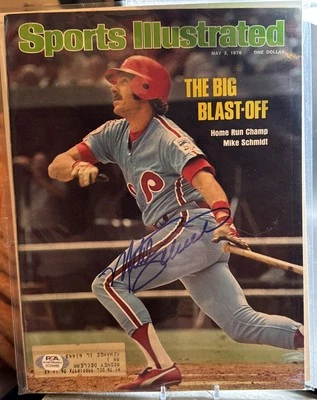 Mike Schmidt HOF Signed Sports Illustrated Magazine - PSA 2C29985 - Image 1 of 2