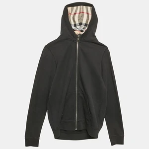 Burberry Children Black Cotton Zip-Up Hoodie 12 Yrs - Picture 1 of 6