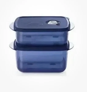 Tupperware Heat N Eat Microwave Freezer Vent N Serve 600ml & 1L New Dark Blue *B - Picture 1 of 1