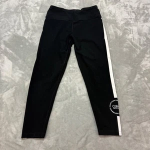 Calvin Klein Performance Leggings Black White Stripe Activewear Womens Medium - Picture 1 of 9