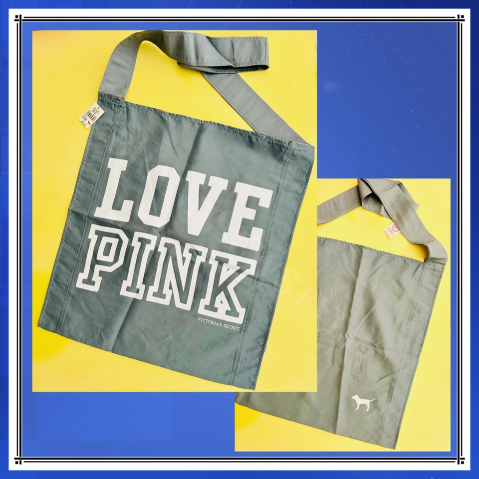 Bolso TOTE Victoria's Secret LOVE PINK Ligero GRIS Nylon Hombro Nuevo Foto 1 de 1