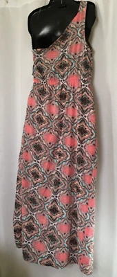 Maxi Vestido Charlotte Russe Un Hombro Talla Pequeña Nuevo con Etiquetas Melocotón Playa Vacaciones D1 Foto 1 de 4