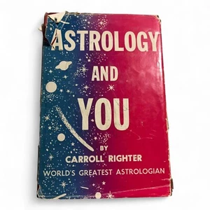 Book Astrology and You Carroll Righter 1956 First Edition Dust Jacket - Picture 1 of 11