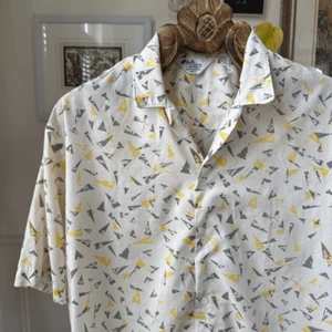 Vintage 70s Club International by Tip Top Short Sleeve Cabana Shirt MCM Triangle - Picture 1 of 6