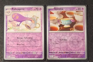 Polteageist 098/197 & Sinistea 097/197 (BOTH reverse holo) Obsidian Flames NM - Picture 1 of 1