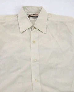 60s Nylon Velours Hemd Kragenweite 40 Vintage Herren I709 - Picture 1 of 1