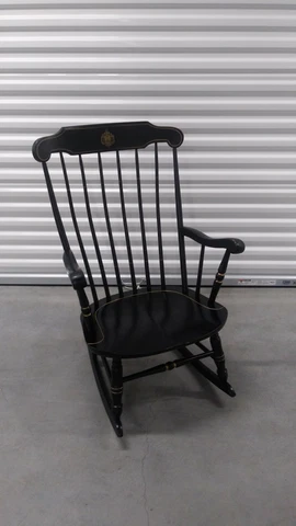 Rocking Chair Wood. U.S. Naval Academy Captain's Chair by S.BENT-BROS COLONIAL Cover