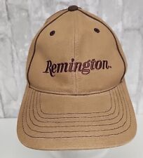 Remington Logo Brown Canvas Strapback Mens Hat