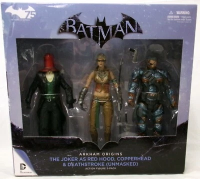 Figuras DC Collectibles Batman Arkham Origins Capucha Roja Cabeza de Cobre y Golpe de Muerte Foto 1 de 4