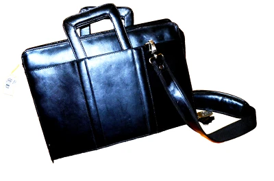 MANCINI - BANDOLERA GRANDE DE CUERO ORIGINAL CANADÁ PARA HOMBRES DE NEGOCIOS  Foto 1 de 4