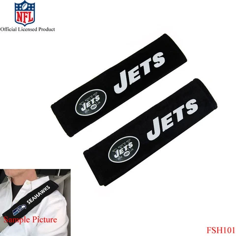 New NFL New York Jets Car Truck Suv Van Seat Belt Shoulder Pads Covers Cover
