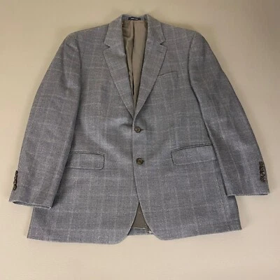 Ralph Lauren Silk Wool Blazer Sport Coat  Men's 42R Slate Gray Plaid Dillard's - Image 1 of 4