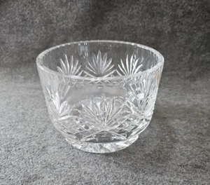 Dresden Hand Cut Lead Crystal Glass Bowl, Star Design, Germany Made, 5.75" Dia - Picture 1 of 4
