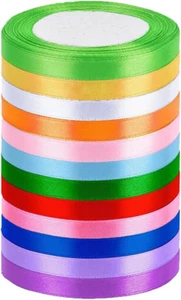 Satinband Schleifenband Geschenkband 12 Farben, 10mm x 22m, Polyester Seidenband - Bild 1 von 7