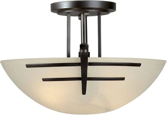 Forte Lighting 2231-02-32 Signature Semi-Flush Mount Antique Bronze - Image 1 of 1