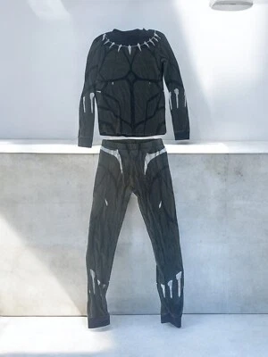 Boys Black Panther Pajama Set Size 10 Disney Marvel Sleepwear Superhero Costume - Image 1 of 2