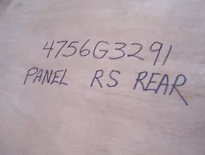 COLEMAN/FLEETWOOD ROADSIDE REAR BODY PANEL ( 4756G3291) - Imagen 1 de 5