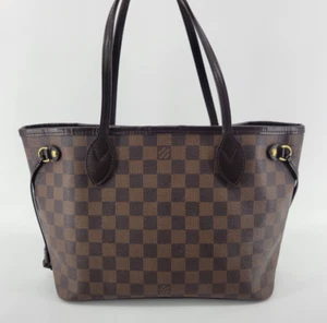 Louis Vuitton Neverfull PM Damier Ebene Tote w/ Cherry Lining Ships Free w/in US - Picture 1 of 17