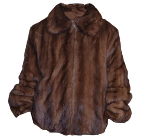 Men's Real MINK Fur Bomber Jacket coat All Sizes Pre Sale - Picture 1 of 5