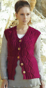 0194 Lady's Cardigan & Waistcoat Aran 32-54" - Vintage Knitting Pattern Reprint
