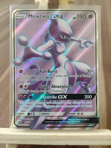 Tarjeta Pokémon Holográfica Arte Completo Ultra Rara Mewtwo GX 72/73 Shining Legends - Imagen 1 de 12