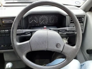 Para VW Transporter T4 1990-1995 Real Negro Lujo Funda de Piel Del Volante - Imagen 1 de 10