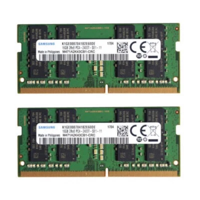 Samsung 32GB (2X16GB) DDR4 2400MHz PC4-19200 SODIMM Memory Ram M471A2K43CB1-CRC - Image 1 of 3