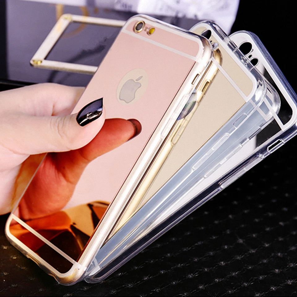 Protezione Handyhülle per Apple Samsung Specchio Case Cover Borsa Bumper Casi - Immagine 1 di 1
