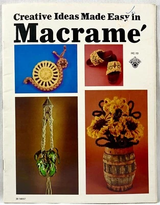 Corso Artigianato 1977 Idee Creative Fatto Facile In Macramè HC10 Libro Modello 16626 - Immagine 1 di 2