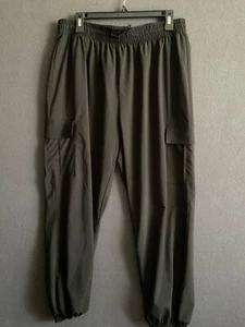 Black Cargo Jogger Pants 2X Downtown Motion Stretch Waistband Activewear - Picture 1 of 6