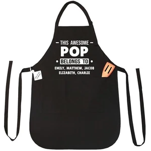 Delantal Pop Personalizado Regalos Día del Padre Delantal Personalizado Regalo para Pop - Imagen 1 de 4