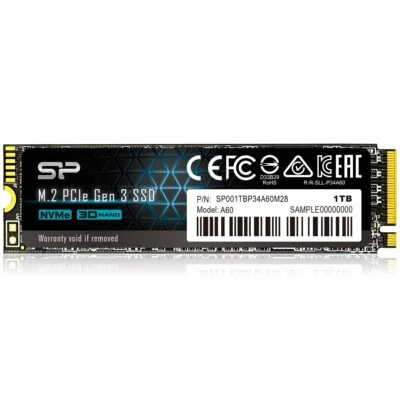 	Silicon Power 1TB - NVMe M.2 PCIe Gen3x4 2280 SSD SP001TBP34A60M28	 - Image 1 of 4