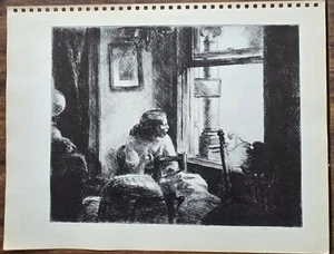"EAST SIDE INTERIOR" 1939 LITHOGRAPH BOOK PRINT BY EDWARD HOPPER PLT.  #57 - Picture 1 of 9