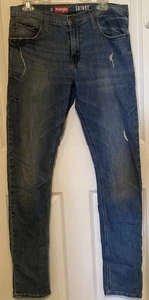 Wrangler Jeans Damen 32x34 Skinny Tapered Stretch Distressed Medium Wash - Bild 1 von 9