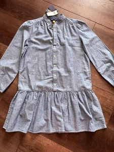 NWT Polo Ralph Lauren Chambray Shirt Dress Girls Size 14 Blue Denim Flowy - Picture 1 of 4