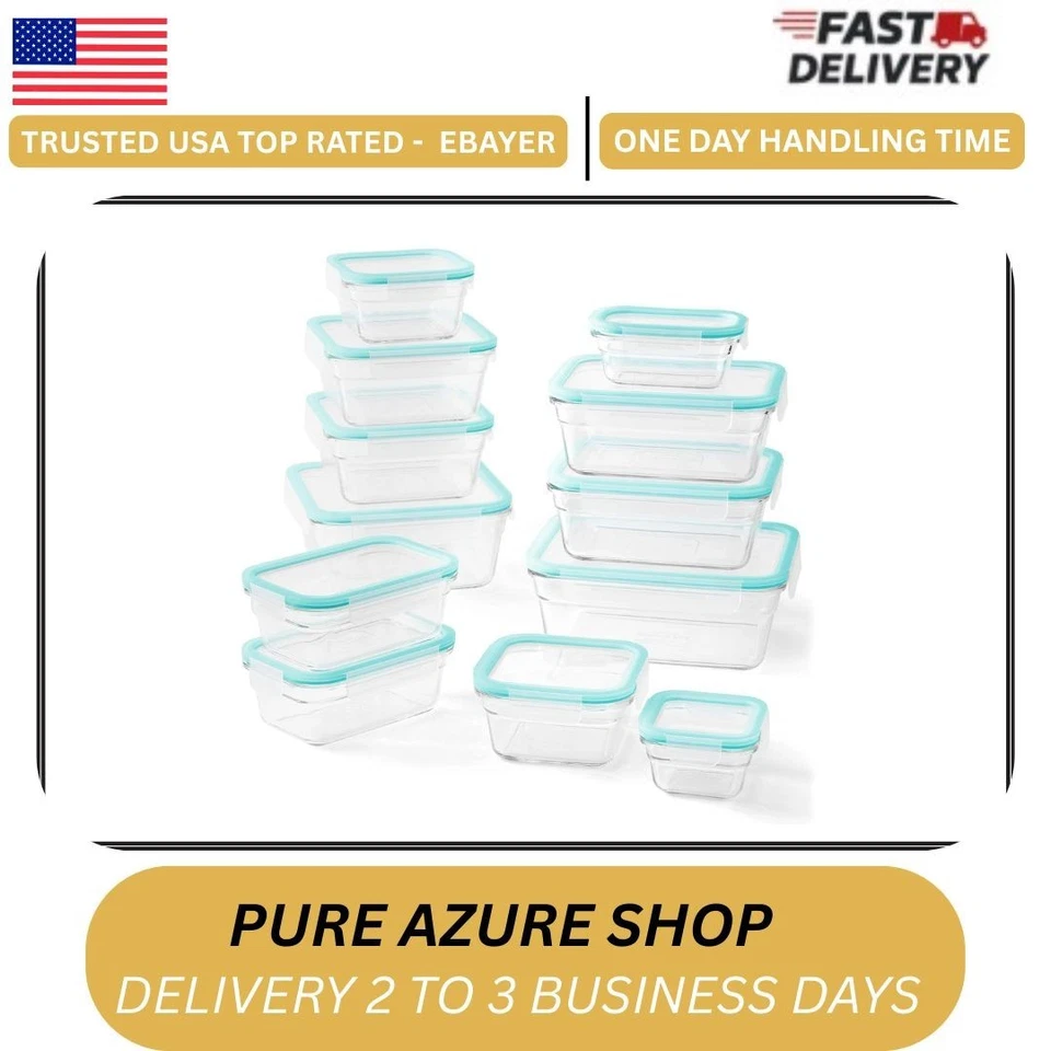 Member's Mark 24-Piece Glass Food Storage Set By Glasslock - Image 1 of 4