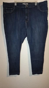 Pantalones de mezclilla ajustados de tiro alto talla 26 W azul con etiqueta Levi's 721 para mujer - Imagen 1 de 8