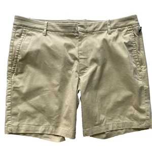 Kit Ace Mens Shorts Size 36 Tan Preppy Modern Athleisure Khaki Chinos 7" Inseam - Picture 1 of 10