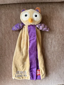 We Believers Eule Jesus Loves Me Baby Lovey Sicherheitsdecke Plüsch - Bild 1 von 3