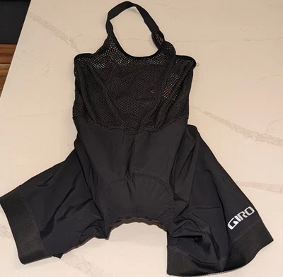 NEW Giro Cycling Bib Halter Womens MEDIUM Black Padded Bike Shorts Mesh Pull On - Image 1 of 4