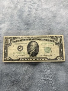 1950 $10 Federal Reserve Bill - Picture 1 of 2