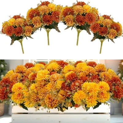 12 peças 72 flores para sempre florais plantas botânicas falsas mães de seda artificial... - Imagem 1 de 4